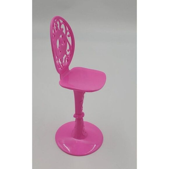 Mattel Barbie Dollhouse Furniture Pink Bar Stool - Picture 4 of 4
